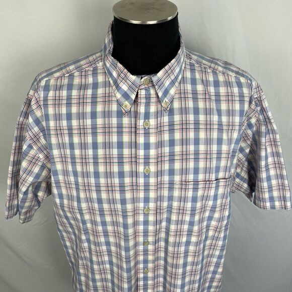 Pendleton 100% Cotton Blue Plaid Casual Button Front Shirt - Men’s XL - Picture 2 of 6